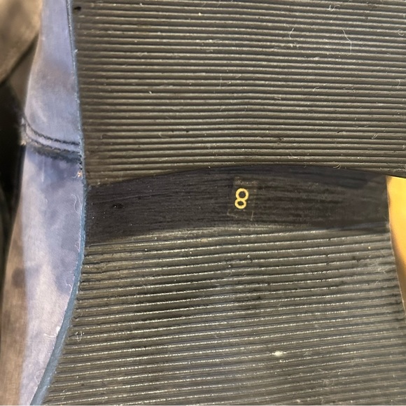 Steve Madden Bryannt Belted Dark Gray & Black Distressed Knee Boots 8 - Picture 9 of 13